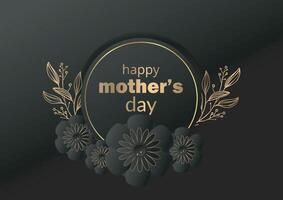 feliz mães evento dia ilustração cumprimento cartão com texto flor abstrato fundo vetor
