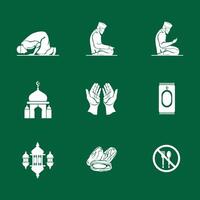 Ramadã ícones vetor