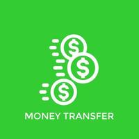 transferência de dinheiro, ícone do vetor de pagamentos