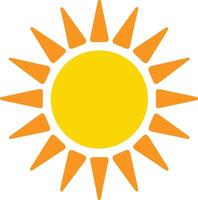 Sol vetor símbolo ícone Projeto. luz solar ilustração isolado em branco fundo.