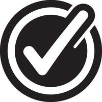 aprovação Verifica marca ícone símbolo vetor ilustração