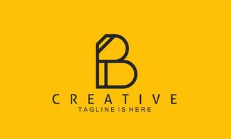 carta b criativo logotipo. vetor
