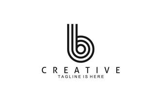 carta b criativo logotipo. vetor