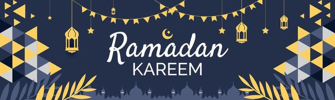 Ramadã kareem. muçulmano feriado. moderno islâmico adequado para Ramadã. poster, meios de comunicação bandeira. uma vetor ilustrações.