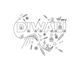 banner de venda de desconto feliz diwali, ilustração vetorial. vetor