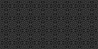fundo preto islâmico, padrão árabe, estilo esculpido vetor