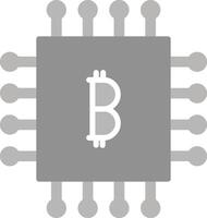 ícone de vetor de chip de bitcoin