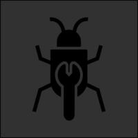 ícone de vetor de correção de bugs