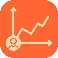 ícone de vetor de gráfico candidato
