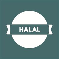 ícone de vetor de etiqueta halal