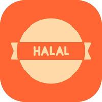 ícone de vetor de etiqueta halal