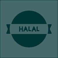 ícone de vetor de etiqueta halal