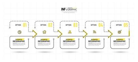 modelo de design de infográficos de linha do tempo vetor