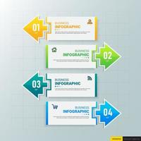 modelo de infográfico de processo vetor