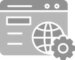 ícone de vetor de configuração do navegador