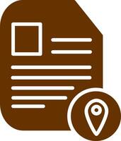 ícone de vetor de localização de documento