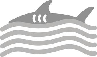 ícone de vetor de tubarão perigoso