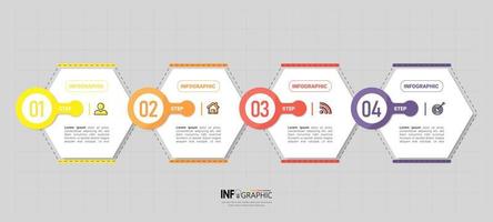 infográfico de negócios abstrato colorido vetor