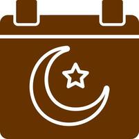ícone de vetor de calendário islâmico