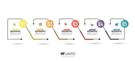 infográfico de negócios abstrato colorido vetor