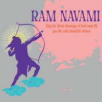 cumprimento Projeto para RAM navami festival vetor