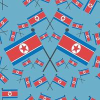 ilustração vetorial de padrão de bandeiras da Coreia do Norte vetor