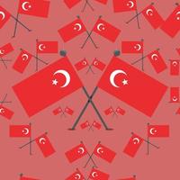 ilustração vetorial de bandeiras padrão turquia vetor
