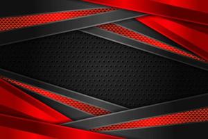 banner de e-sport moderno para jogos com camada diagonal sobreposta vermelha com fundo escuro vetor