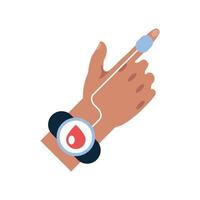 relógio wearable saúde pressão sangue vetor