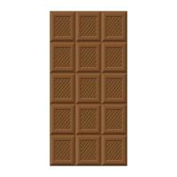 Barra de chocolate. ilustração de lanche doce de cacau. barra de chocolate de estilo simples para logotipo, adesivo, impressão, receita, menu, design de embalagem e decoração vetor