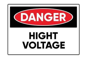 sinal de perigo alta voltagem vetor