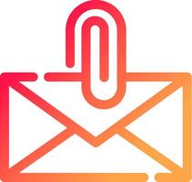 anexar arquivo design de ícone criativo de e-mail vetor