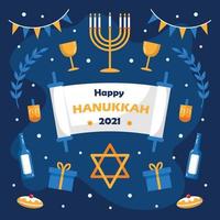 ilustração do festival de feriado de Hanukkah vetor