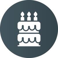 design de ícone criativo de bolo de aniversário vetor