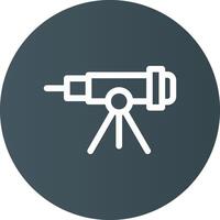design de ícone criativo de telescópio vetor