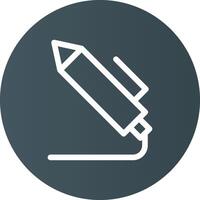design de ícone criativo de caneta de luz vetor