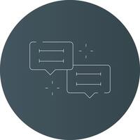 design de ícone criativo de conversa vetor