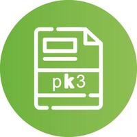 pk3 criativo ícone Projeto vetor