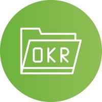 okr pasta criativo ícone Projeto vetor