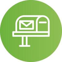 design de ícone criativo de caixa de correio vetor