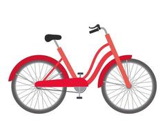 design de bicicleta vermelha vetor