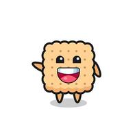 biscoito feliz mascote fofo personagem vetor