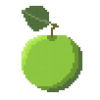 pixel arte fruta maçã isolado em branco fundo. vetor