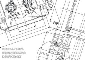 cobrir. desenhos de engenharia vetorial. fabricação de instrumentos mecânicos. fundos abstratos técnicos. ilustração técnica vetor