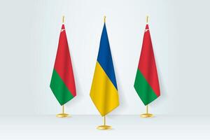 encontro conceito entre Ucrânia e bielorrússia. vetor