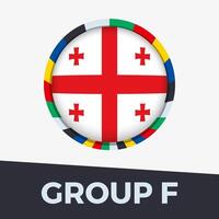 geórgia bandeira estilizado para europeu futebol torneio 2024. vetor