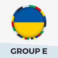 Ucrânia bandeira estilizado para europeu futebol torneio 2024. vetor