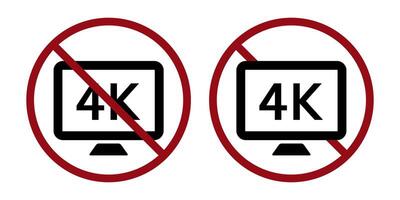 banimento para Assistir vídeo proibir ícone. não permitido filmando. vetor
