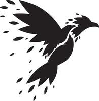 Águia logotipo simbolizando liberdade inovação e dados fusão vetor
