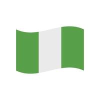 Nigéria bandeira ilustrado em branco fundo vetor